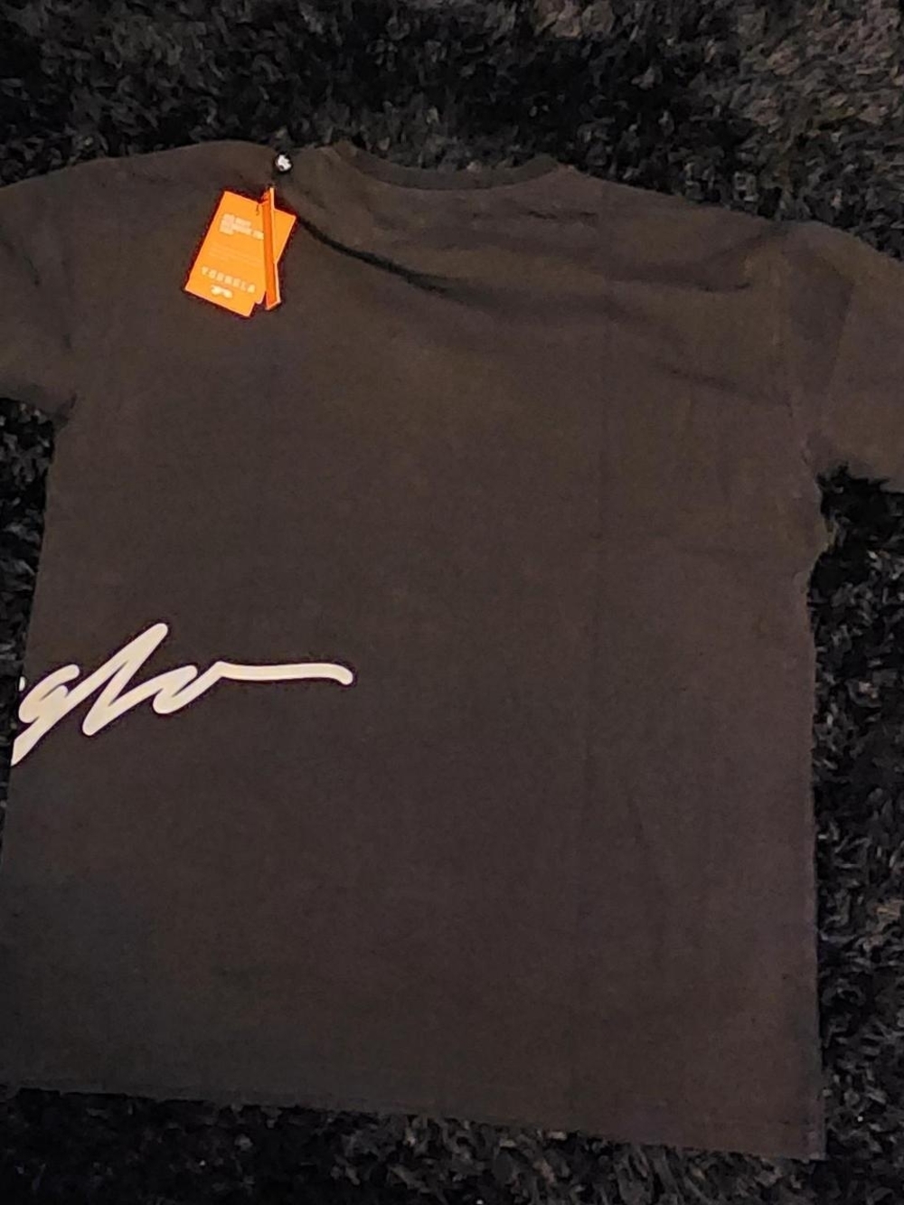YoungLA Black Short Sleeve Graphic Crew T-Shirt with White Script - Picture 4 of 4